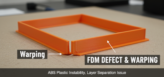 FDM 3D printing warping defect FDM 3D printing warping defect