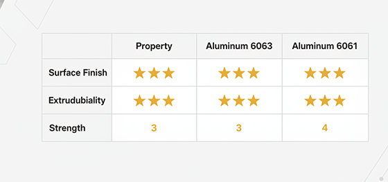 6063 vs 6061 aluminum comparison 6063 vs 6061 aluminum comparison