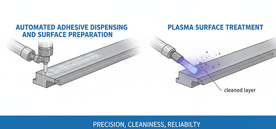 Automated adhesive dispensing Automated adhesive dispensing