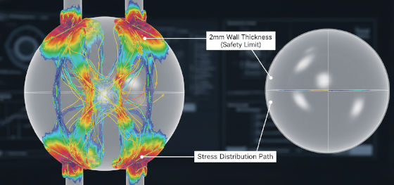 shell wall thickness stress shell wall thickness stress