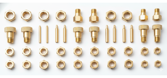 c360 brass parts flat lay
