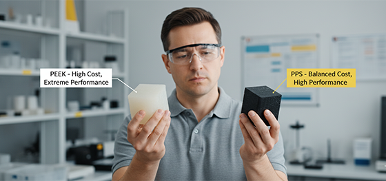 comparing PEEK and PPS samples
