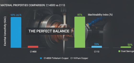 machinability of C14500 vs C110 machinability of C14500 vs C110