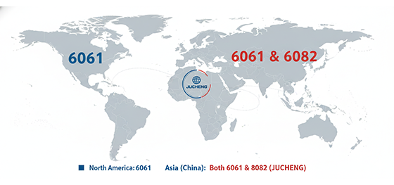 6061 in North America vs 6082 in Europe 6061 in North America vs 6082 in Europe