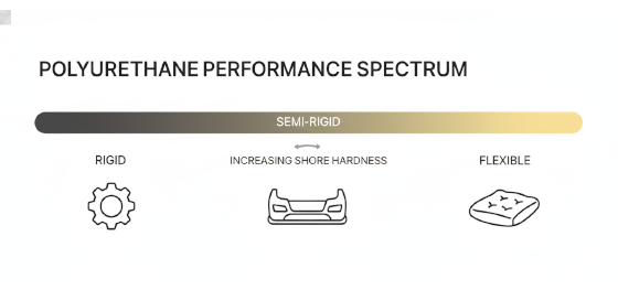 polyurethane hardness spectrum infographic