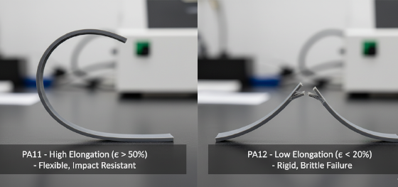 nylon pa11 vs pa12 elongation test nylon pa11 vs pa12 elongation test