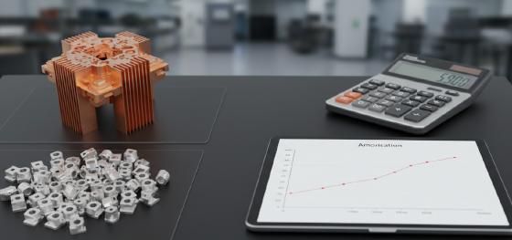 Manufacturing cost analysis board comparing expensive EDM mold electrodes against low unit costs of cast parts Manufacturing cost analysis board comparing expensive EDM mold electrodes against low unit costs of cast parts