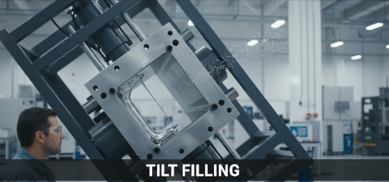 tilt filling technique used to improve mold venting in RIM process tilt filling technique used to improve mold venting in RIM process