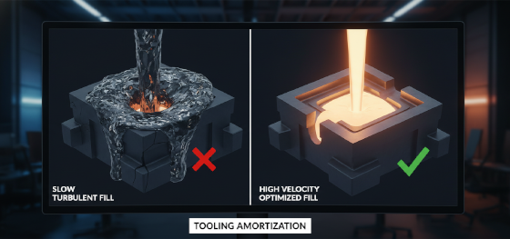benchmarking high velocity molten metal injection against slow turbulent filling benchmarking high velocity molten metal injection against slow turbulent filling