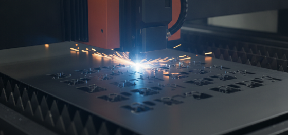 laser cutting sheet metal panel
