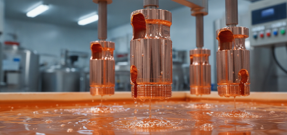electroplated copper strike layer on custom zinc hardware