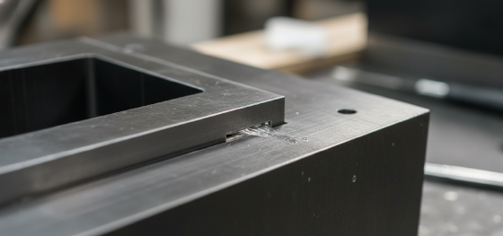 close up of mold venting slots in the RIM process close up of mold venting slots in the RIM process