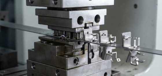 sheared and pierced metal brackets