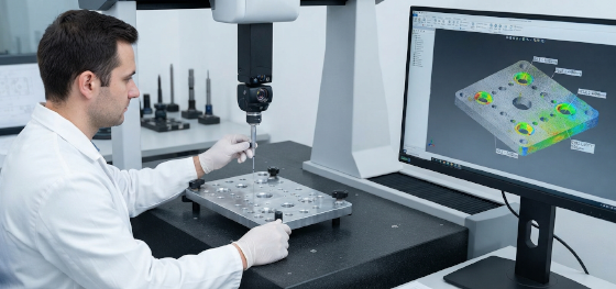 scanning final metal part dimensions