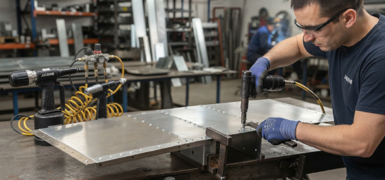flush countersunk rivet installation details