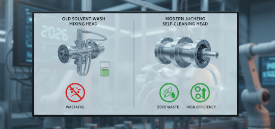 comparison between solvent-wash and self-cleaning RIM mixing head technology comparison between solvent-wash and self-cleaning RIM mixing head technology