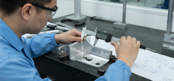 testing raw aluminum prototype bracket