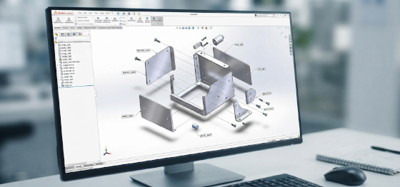 exploded view sheet metal assembly model