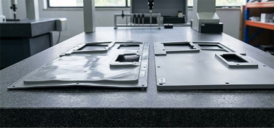 warpage comparison between high pressure injection and large RIM molded parts