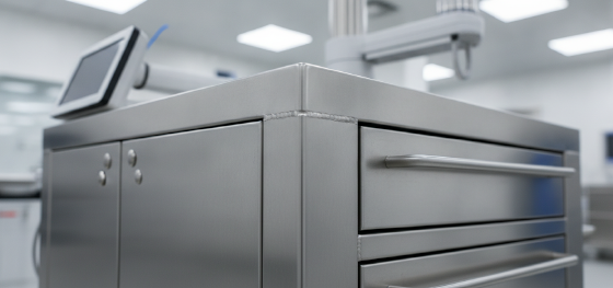 medical instrument cart housing assembly