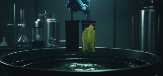 Two different metal grades reacting poorly to black dye exhibiting terrible yellowish green tints Two different metal grades reacting poorly to black dye exhibiting terrible yellowish green tints