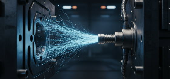 extracting oxygen from a steel mold cavity before metal injection