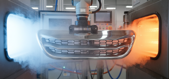 Plated plastic component surviving extreme temperature shifts inside a testing chamber without cracking Plated plastic component surviving extreme temperature shifts inside a testing chamber without cracking