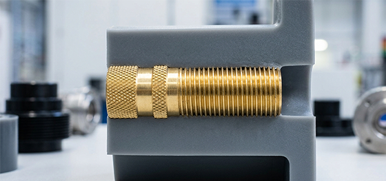 metal insert encapsulation in custom reaction injection molding parts