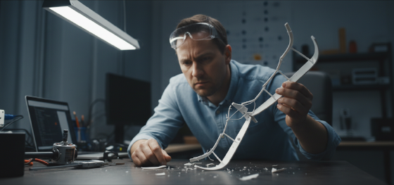 catastrophic structural failures in commercial drone plastic prototypes