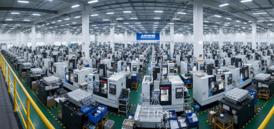 Shenzhen turnkey hardware facility running massive CNC metal fleets