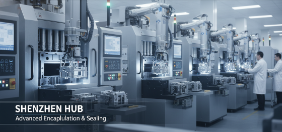 JUCHENG Shenzhen facility for advanced encapsulation and hermetic sealing JUCHENG Shenzhen facility for advanced encapsulation and hermetic sealing