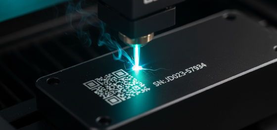 burning permanent qr codes into dark medical hardware