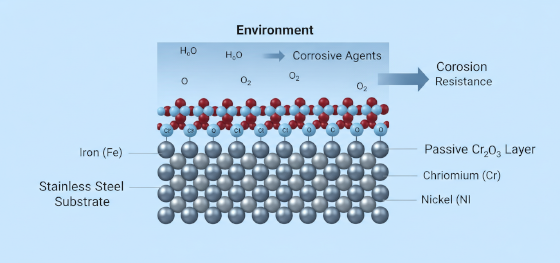 chromium oxide passive layer stainless