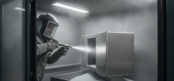 bead blasting cabinet surface treatment