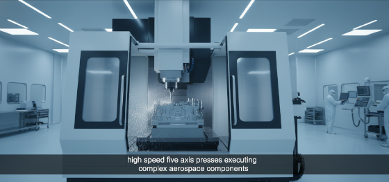 high speed five axis presses executing complex aerospace components