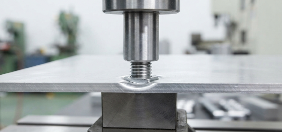 installing pem fasteners into plate