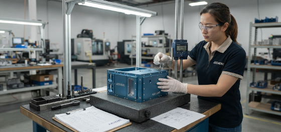 verifying assembled part blueprint dimension