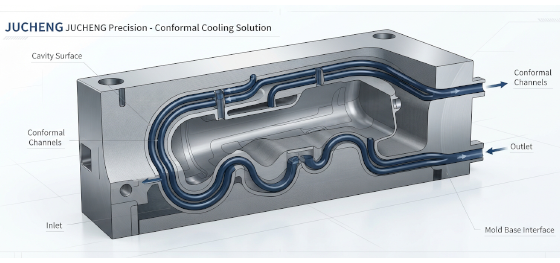 topology optimized conformal cooling channels