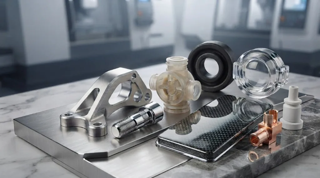 Engineering metals, plastics and composite materials for precision manufacturing
