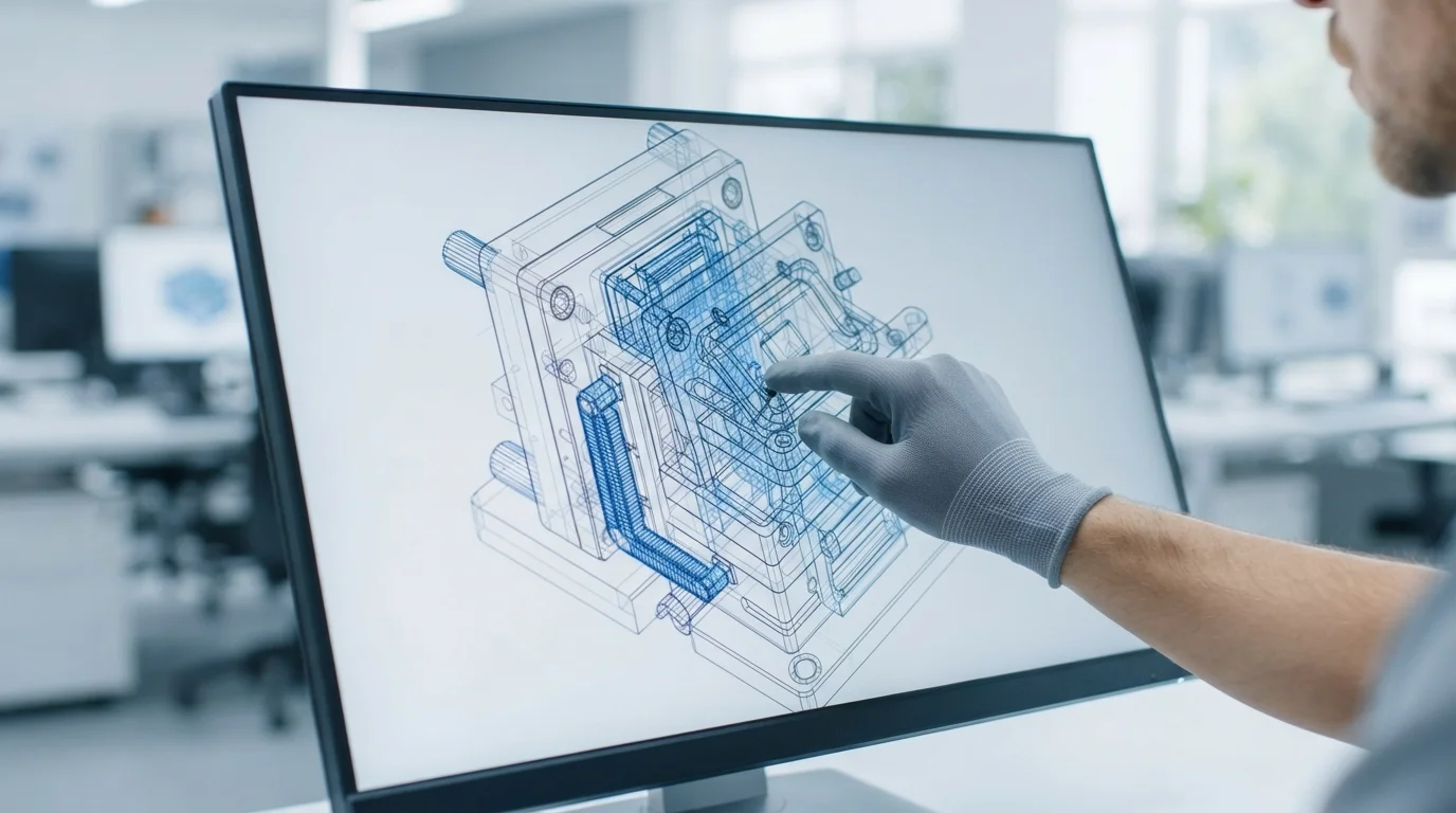 Adjusting modular mold core assembly