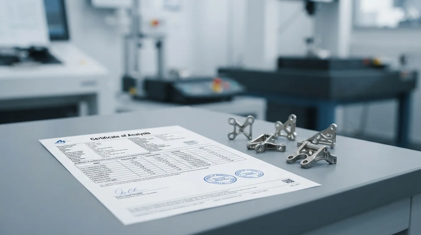 Aerospace material trace certificates