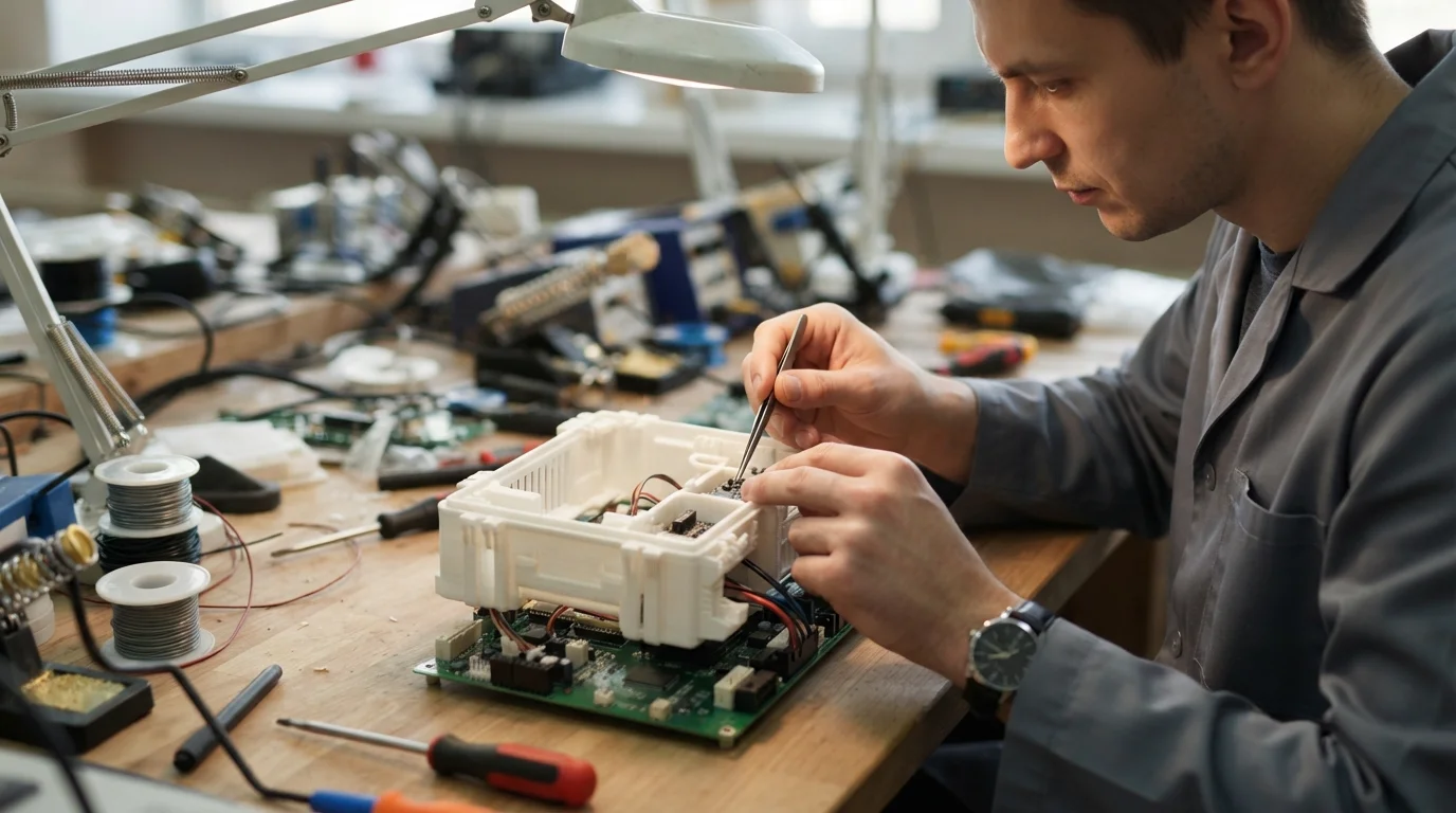 Assembling plastic housing model