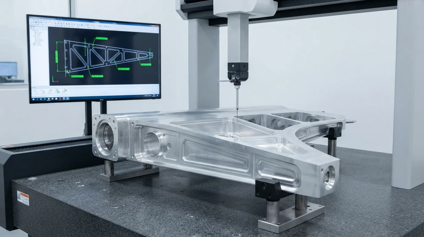 CMM inspection of aerospace rib