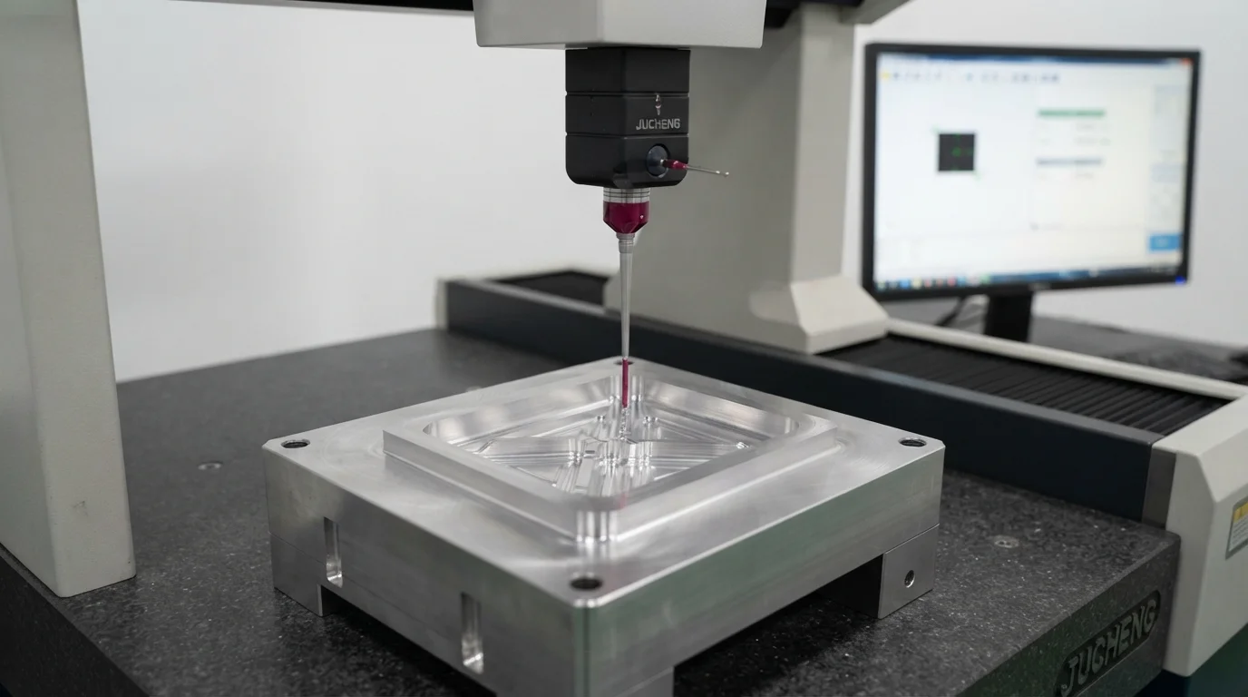 CMM metrology inspecting mold cavity