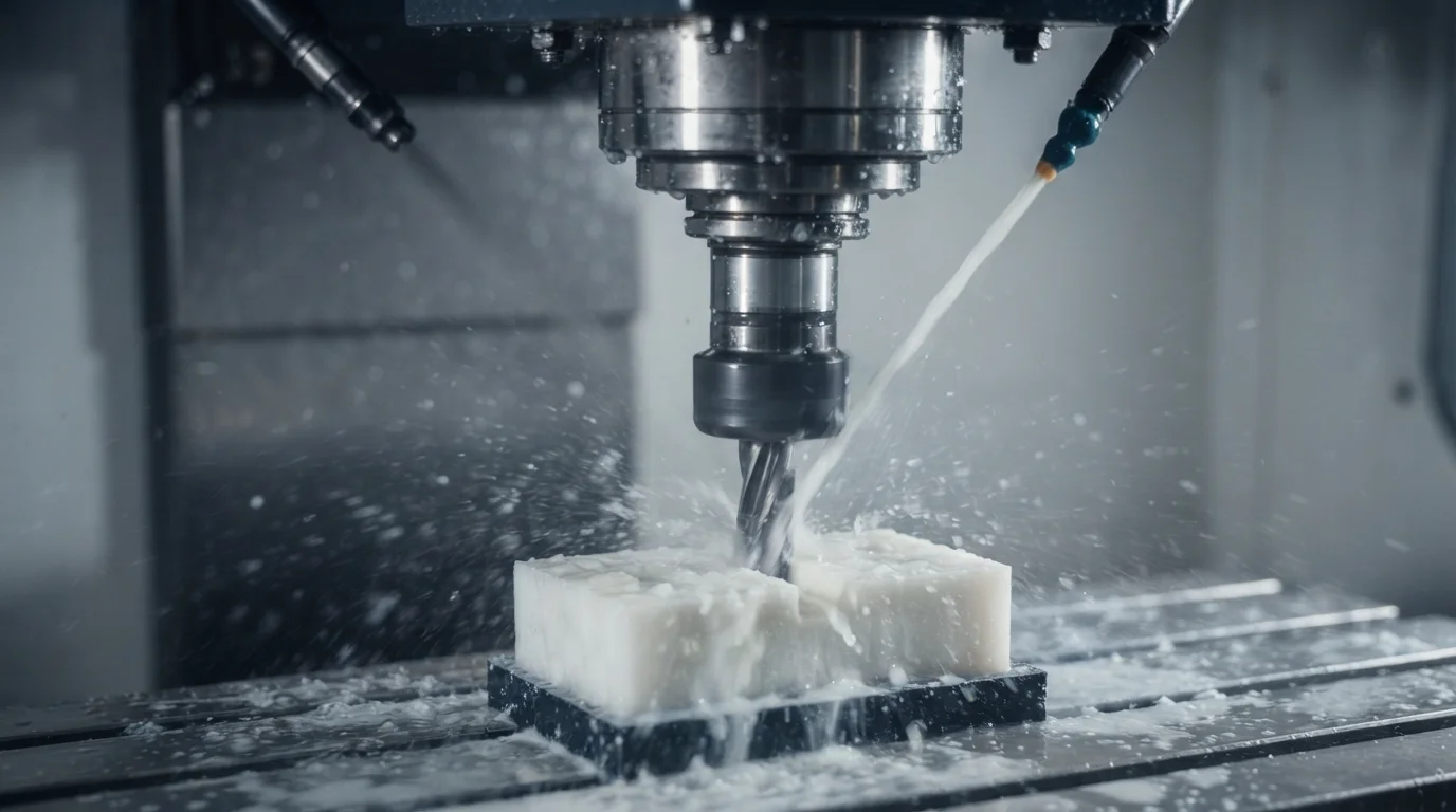 CNC milling plastic block