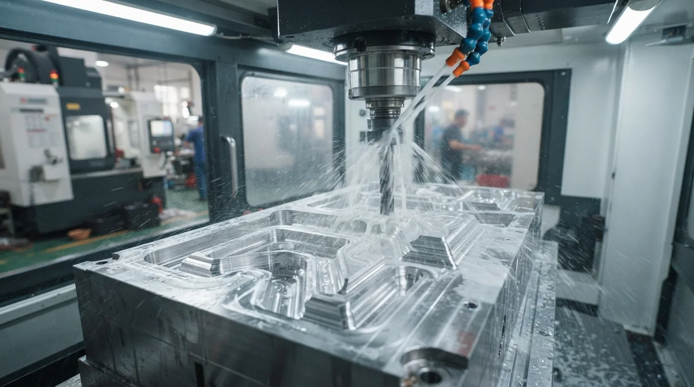 CNC milling steel mold core