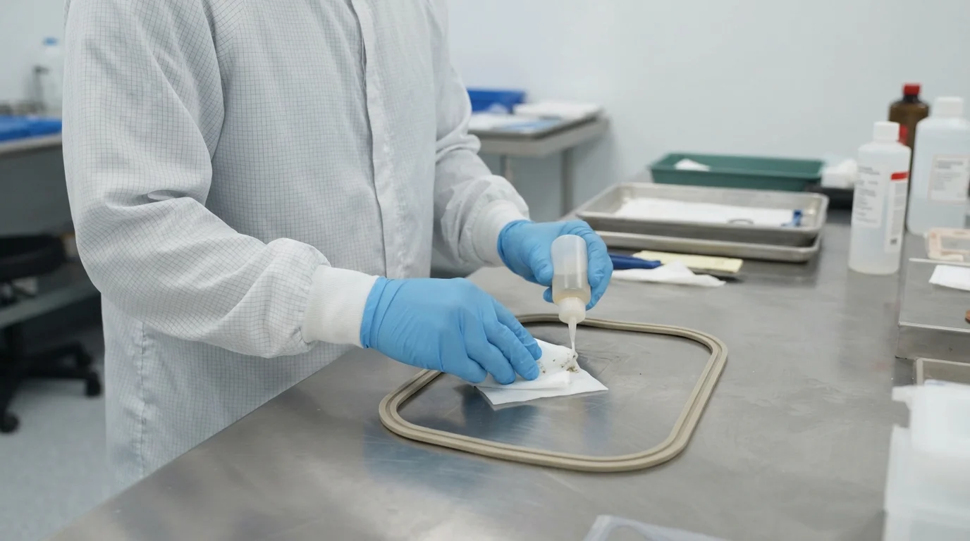 Cleaning printed gasket residue