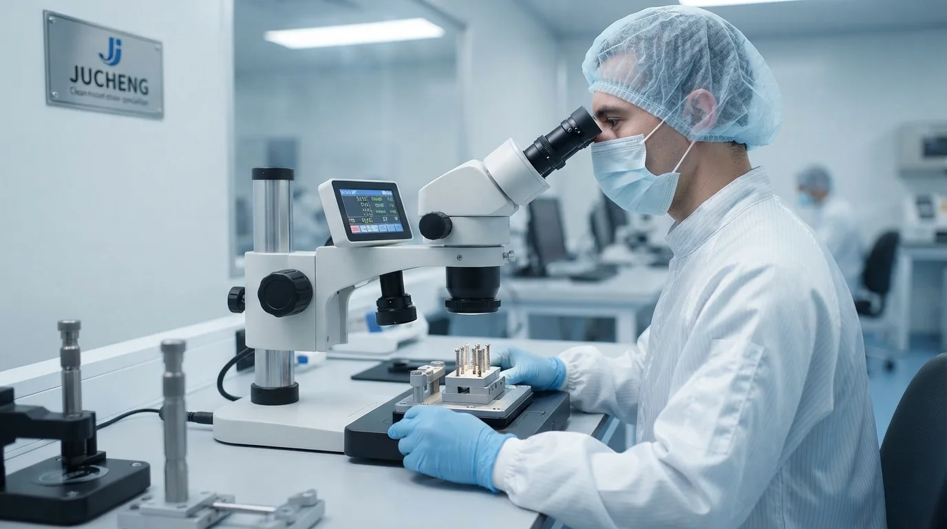 Cleanroom microscopic part validation