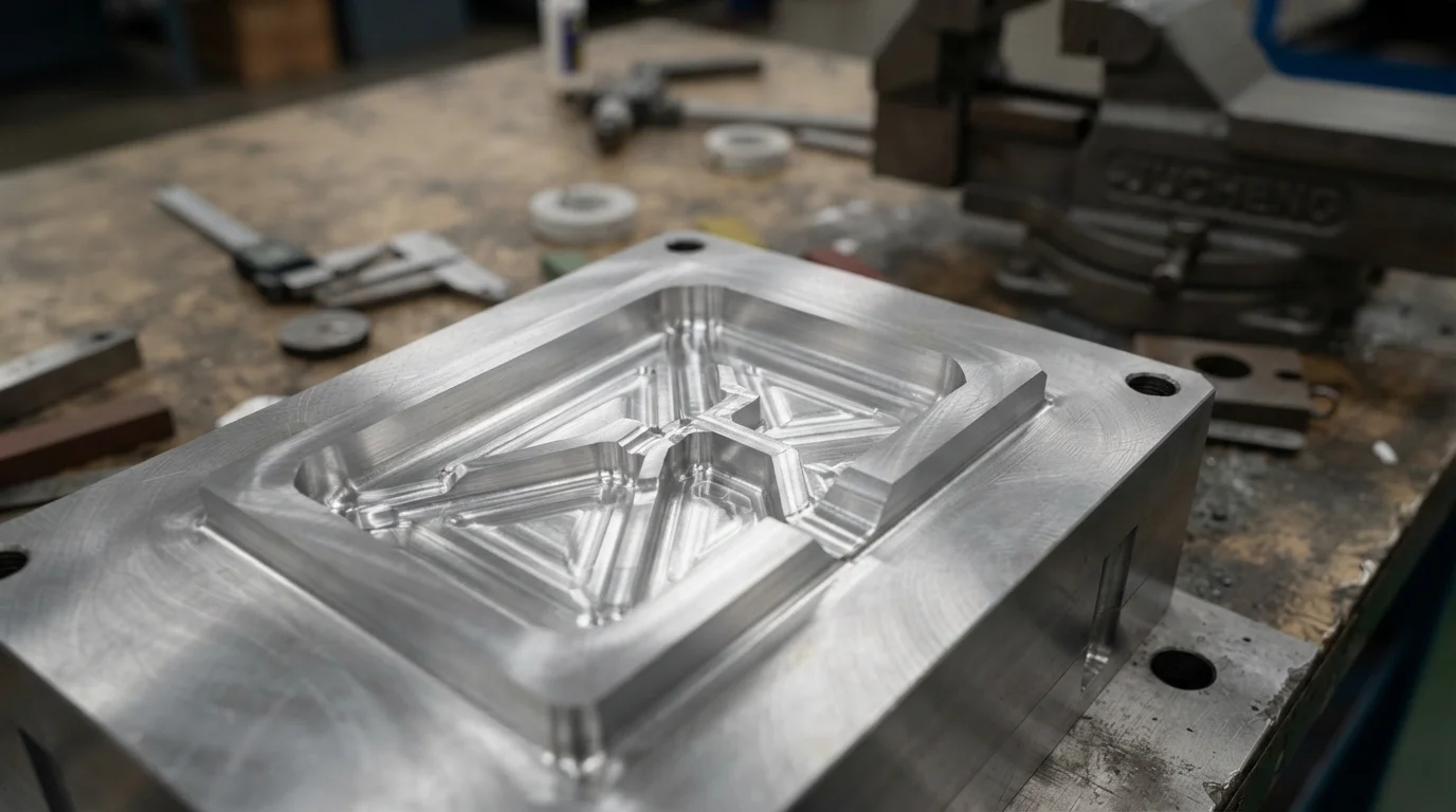 Close up injection gate cut