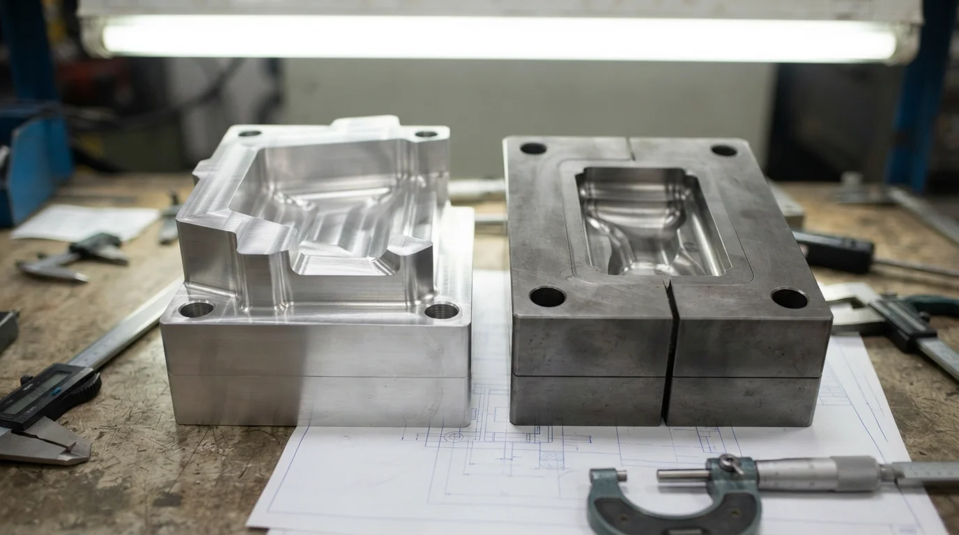 Comparing aluminum steel molds